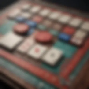 Close-up of Face Up Pai Gow tiles on a virtual platform