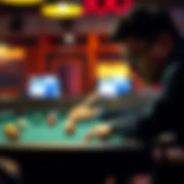 Strategy in Online Pool Play A strategic player analyzing game moves