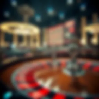 A conceptual image depicting the cultural impact of online roulette on modern society.