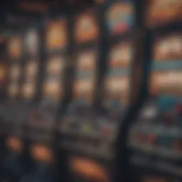 A visual representation of various online slot machines featuring vibrant graphics