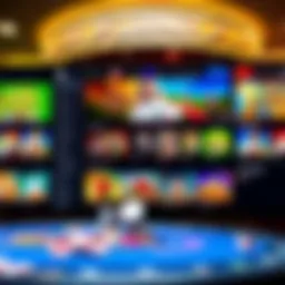 An overview of a small deposit casino interface showcasing various games and user options.