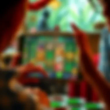 Gameplay Mechanics of Alice in Wonderland Slot Dynamic gameplay scene highlighting unique mechanics and player engagement.