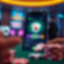 Sleek design of a modern gambling app interface