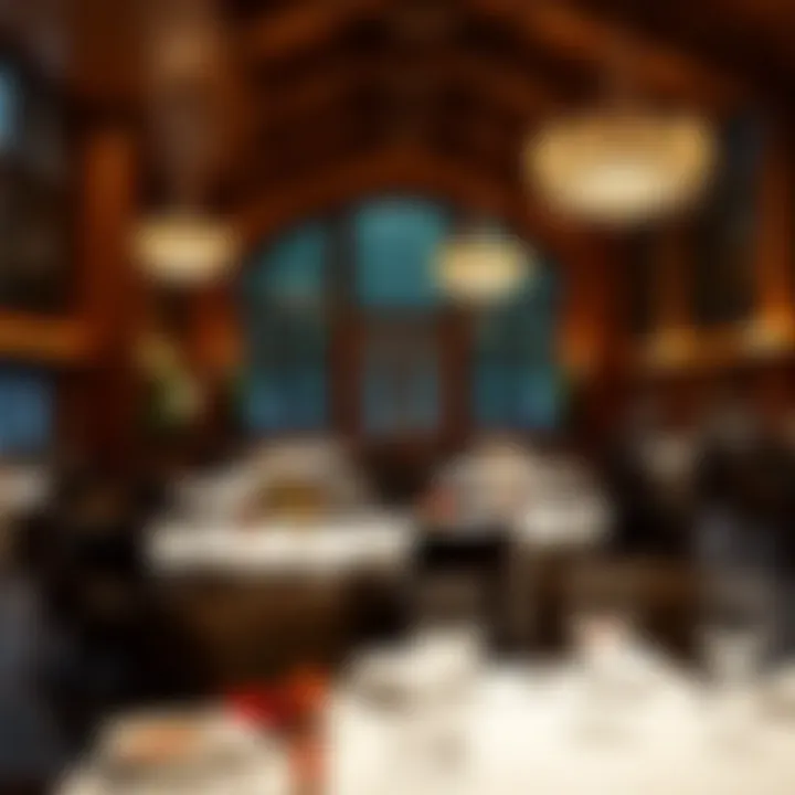 Elegant dining area featuring exquisite culinary presentations