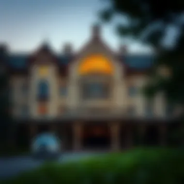 Exterior view of the Biltmore Lodge and Casino showcasing its grand architecture