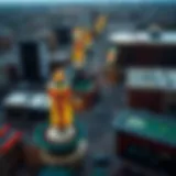 Aerial view of Bronx casino landscape showcasing vibrant urban life