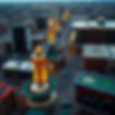 Aerial view of Bronx casino landscape showcasing vibrant urban life