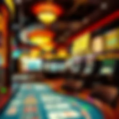 Interior of a modern casino highlighting gaming tables and excitement