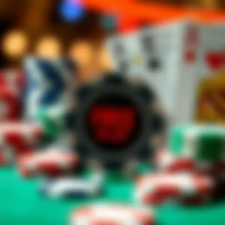 A close-up of chips and cards symbolizing casino gaming