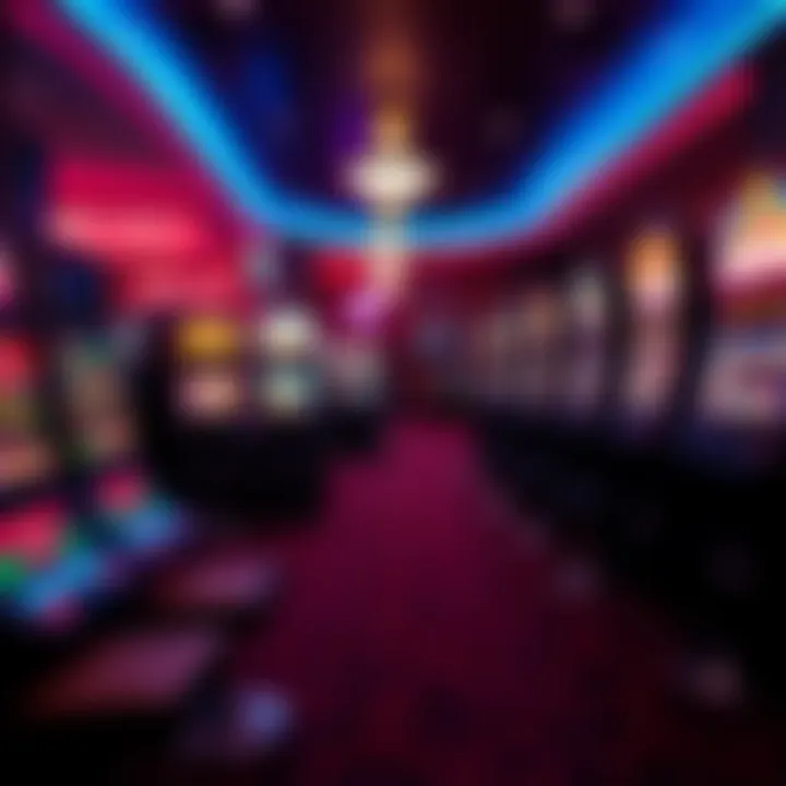 A vibrant casino floor showcasing free play machines