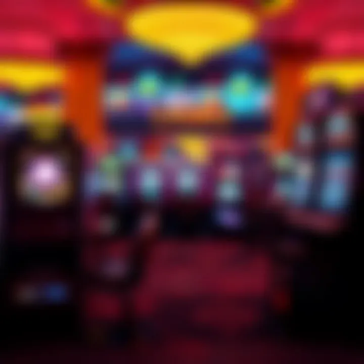 Innovative Slot Machines in a Casino Setting An immersive casino environment filled with innovative slot machines.