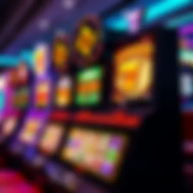 Modern Slot Machine with Interactive Features A modern slot machine featuring vibrant graphics and interactive gameplay.