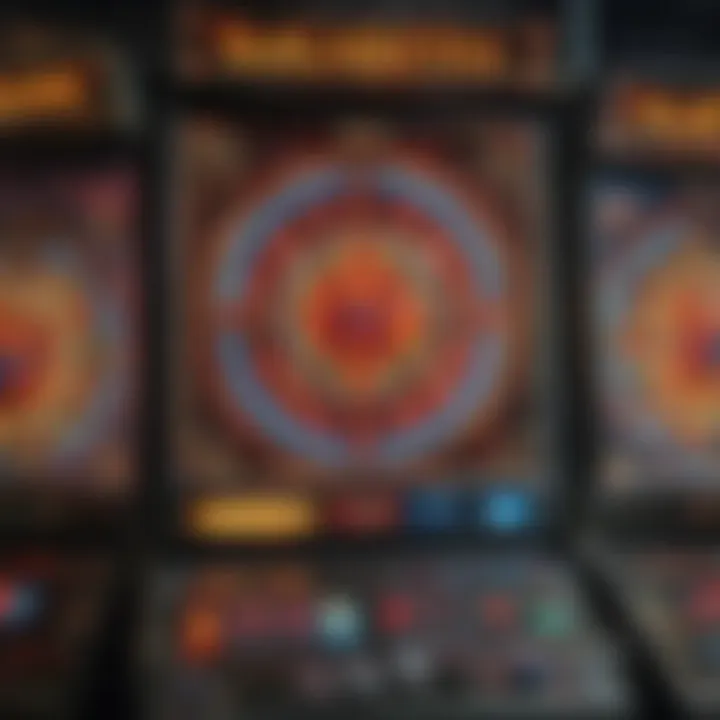 Close-up view of the Double Blazing Seven slot machine display showcasing vibrant symbols.
