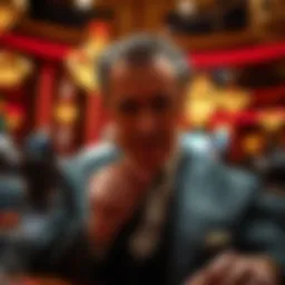 Enigmatic aura of Mr. Cashman in a luxurious casino setting