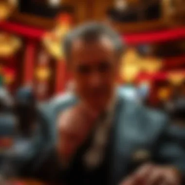 Enigmatic aura of Mr. Cashman in a luxurious casino setting