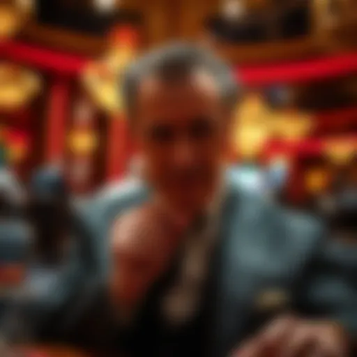 Enigmatic aura of Mr. Cashman in a luxurious casino setting