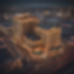 Aerial view of the Golden Nugget in Las Vegas