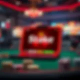 Visual representation of modern gambling applications interface