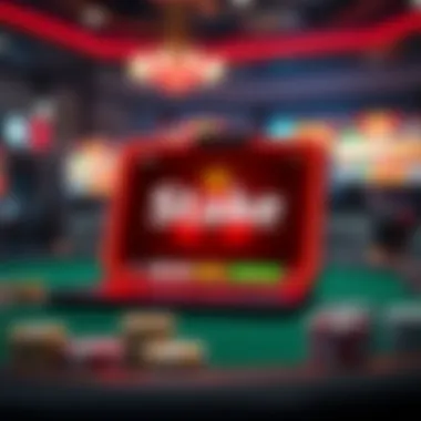 Visual representation of modern gambling applications interface