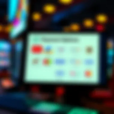 Payment Options for Oregon Lottery Illustration of various payment methods for online lottery transactions.