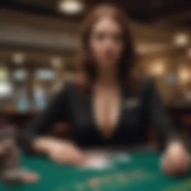 A strategic play moment in a blackjack game