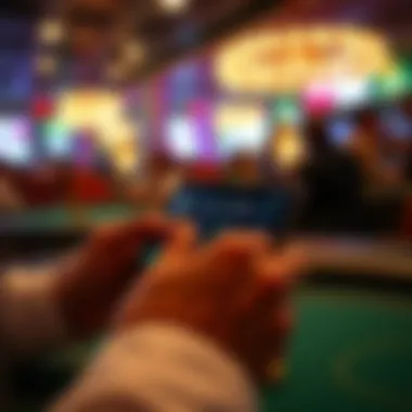 User Interaction with Trivia App User interacting with a trivia app on a smartphone