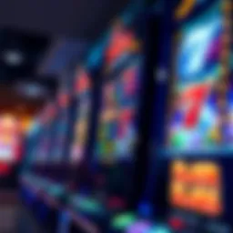 Close-up view of an ultra power slot machine featuring vibrant graphics and dynamic symbols.