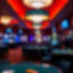 Interior view of Valley Forge Casino showcasing gaming tables