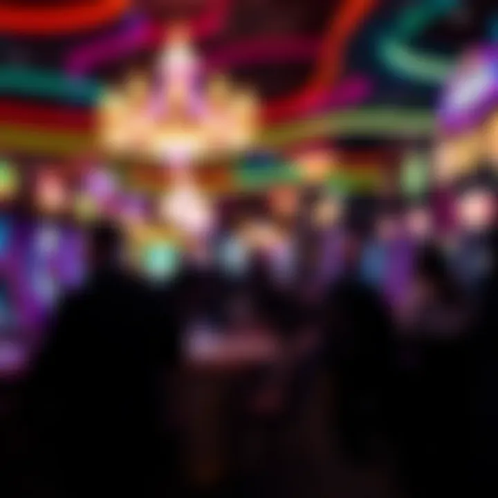 A vibrant casino scene showcasing slot gaming culture