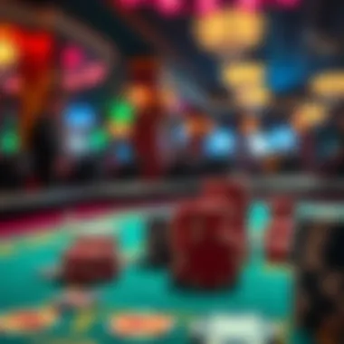 Diverse Varieties of Poker Chips on a Casino Table Diverse varieties of poker chips on a casino table