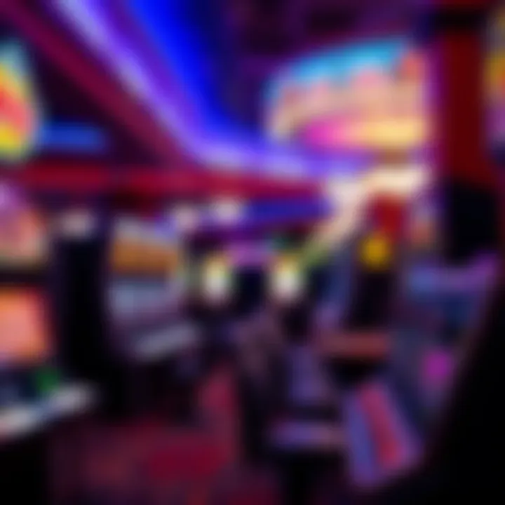 Vibrant gaming floor filled with slot machines and gaming tables