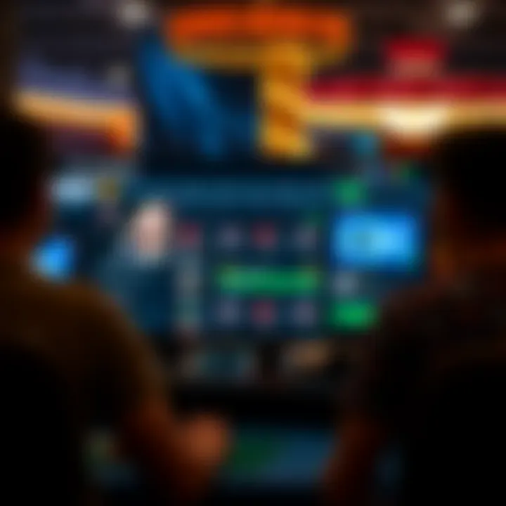 An illustration depicting the Fanduel platform interface