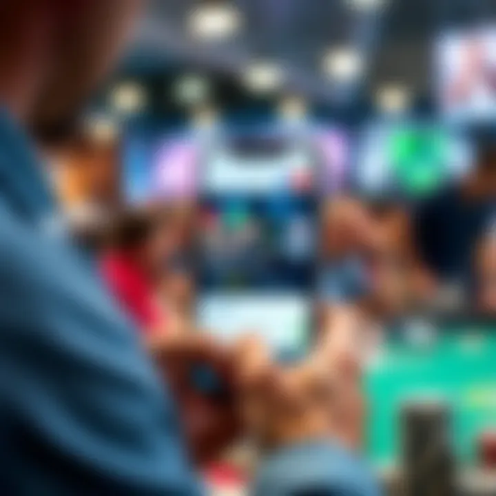 Fanduel Mobile App Interaction User engaging with Fanduel mobile application