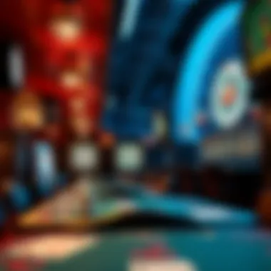 The Nostalgic Fusion of Divination and Gaming A vintage gambling hall infused with elements of divination