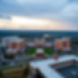 Aerial view of Foxwoods Resort Casino showcasing its expansive grounds