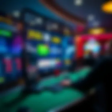 A digital interface showcasing online gambling platforms