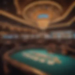 Panoramic view of the Heart of Diamonds Casino showcasing its vibrant atmosphere