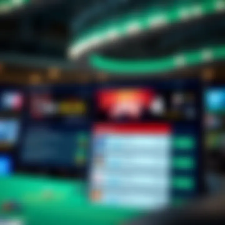 Digital Betting Platform for Jai Alai A digital betting platform interface highlighting jai alai options.