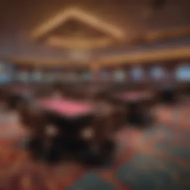 Vibrant Gaming Floor at Kentucky Downs Casino Inside view of the gaming floor filled with vibrant slots and table games