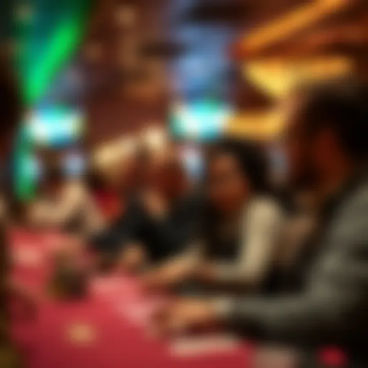 Local community members participating in casino events