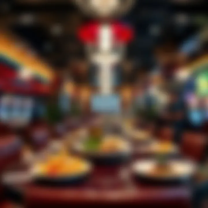 Luxurious dining space within the casino offering various cuisines