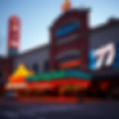 Exterior view of Lady Luck Casino showcasing its vibrant architecture