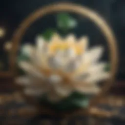 Elegant lotus flower symbol in the slot game