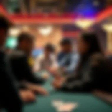 A group of students engaged in poker dealer training