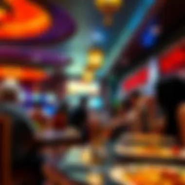 Visitors enjoying unique dining options within the casino