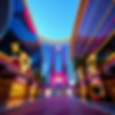 The architectural design of a famous casino, reflecting modern luxury