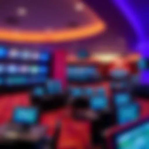 A panoramic view of Mohegan Sun Pocono's sports betting area.