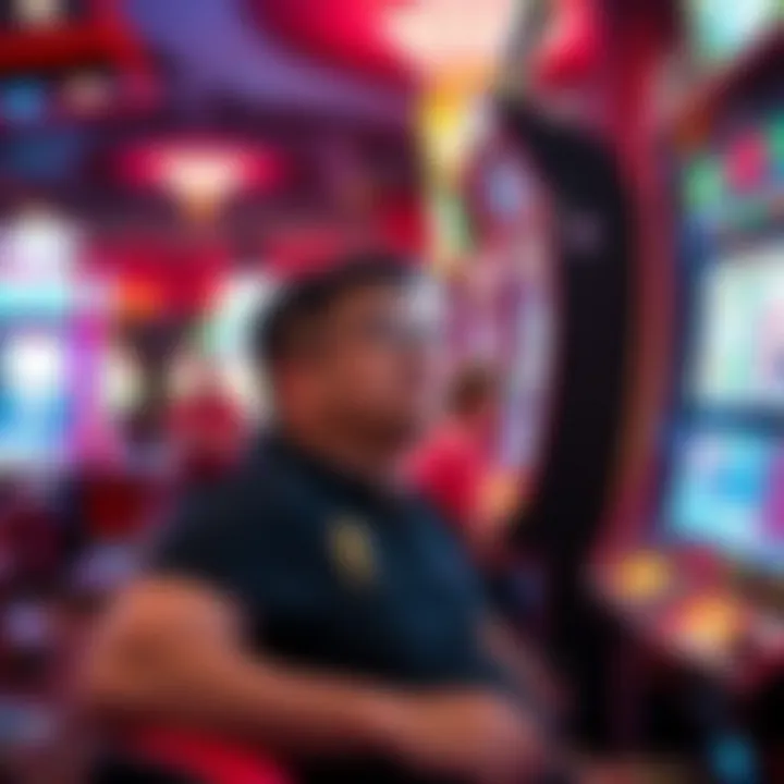 Engaging visual of a player enjoying the gaming experience at Mohegan Sun