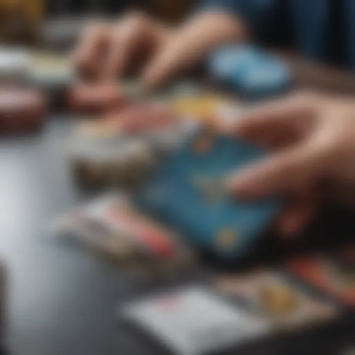 Credit card on a digital interface representing online gambling transactions