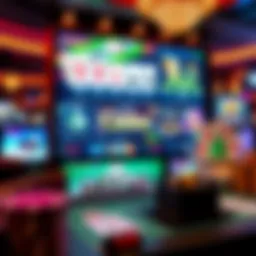 A virtual casino interface showcasing various games